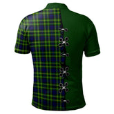 Campbell of Breadalbane Modern Tartan Polo Shirt - Lion Rampant And Celtic Thistle Style